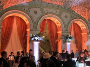 Gold Sheer layered over White Muslin