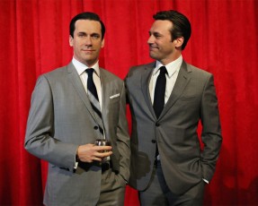 Red Supervel, Madame Tussauds New York And Jon Hamm Unveil Don Draper's Wax Figure During Mad Men's Final Season
