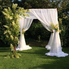 White Sheer Wedding Chuppah